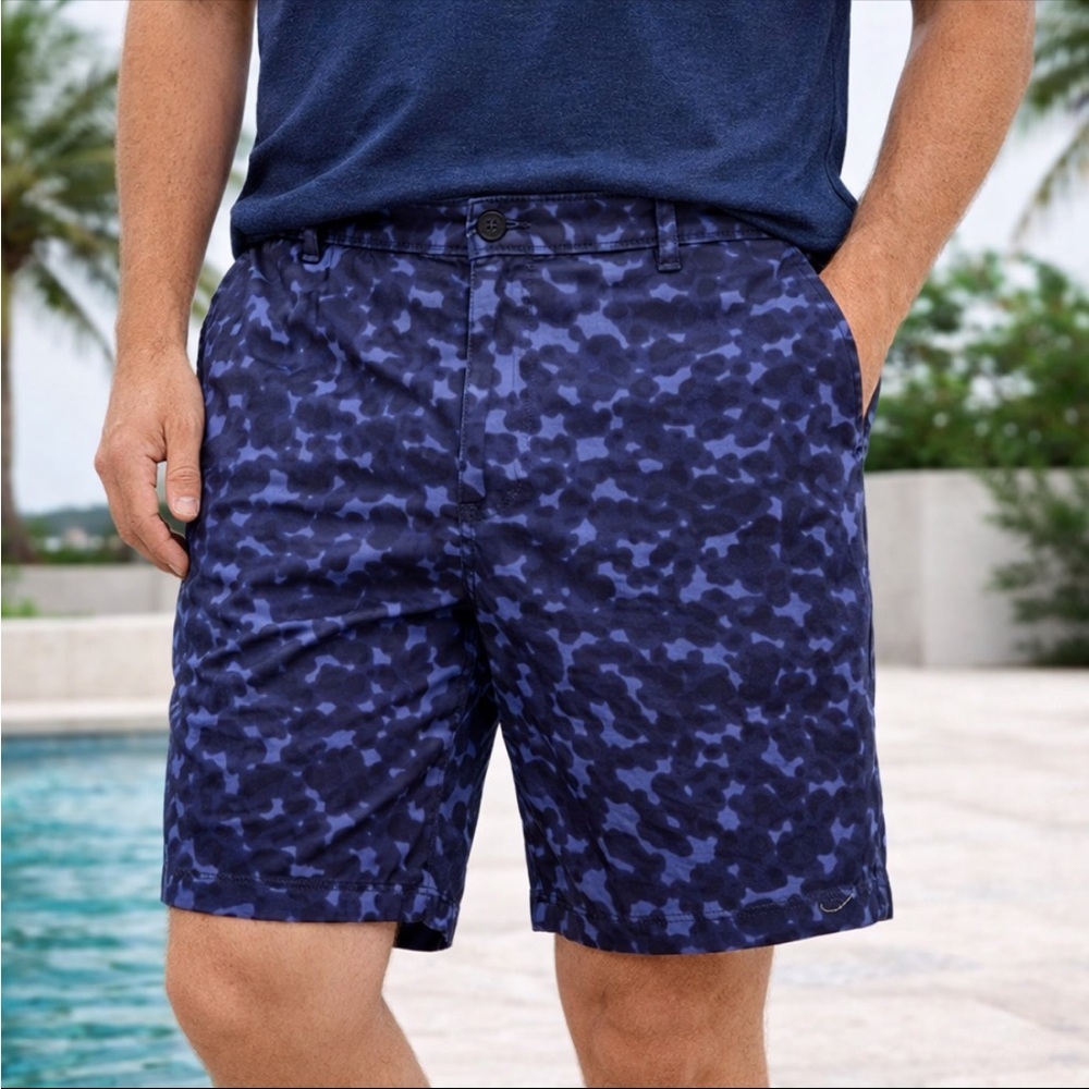Good Man Brand men’s Shorts Blue Camo XL 9 in Vacation spring summer